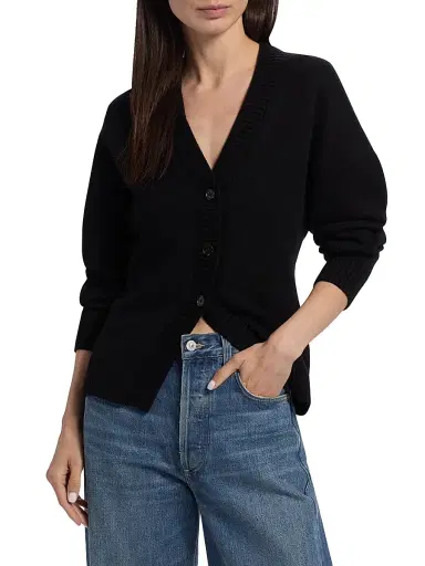 Rails Women's Philippa Wool-Blend Cardigan - Black | Thumbnail 3