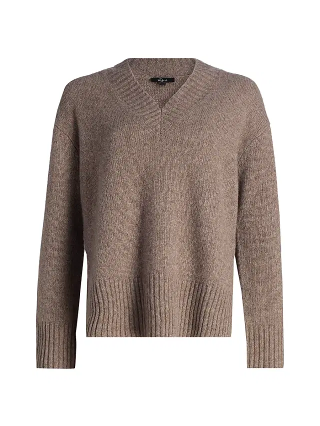 Rails Women's Gisella Cashmere-Silk V-Neck Sweater - Hazelnut