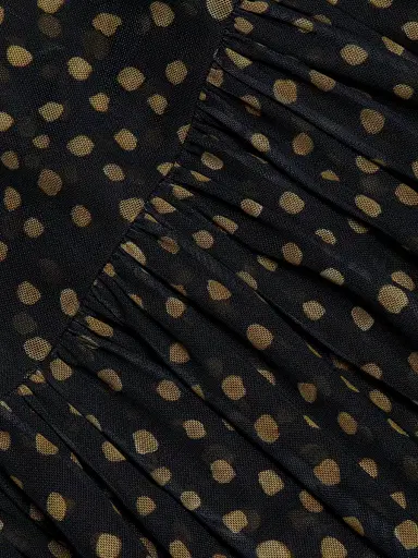 Misa Los Angeles Women's Leylani Polka Dot Midi-Dress - Golden Polka Dot - Size Small | Thumbnail 7