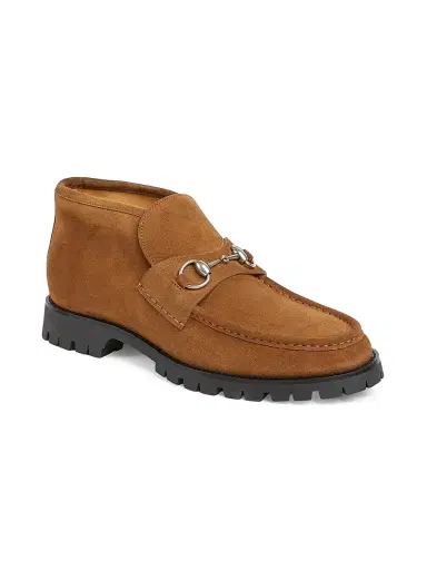 Gucci Men's Sylke Horsebit Suede Ankle Boots - Nocciola - Size 11 | Thumbnail 2 Gucci Men's Sylke Horsebit Suede Ankle Boots - Nocciola - Size 11 | Thumbnail 2