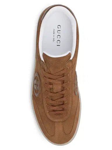 Gucci Men's G75 Suede Low-Top Sneakers - Chocolate Brown | Thumbnail 4 Gucci Men's G75 Suede Low-Top Sneakers - Chocolate Brown | Thumbnail 4