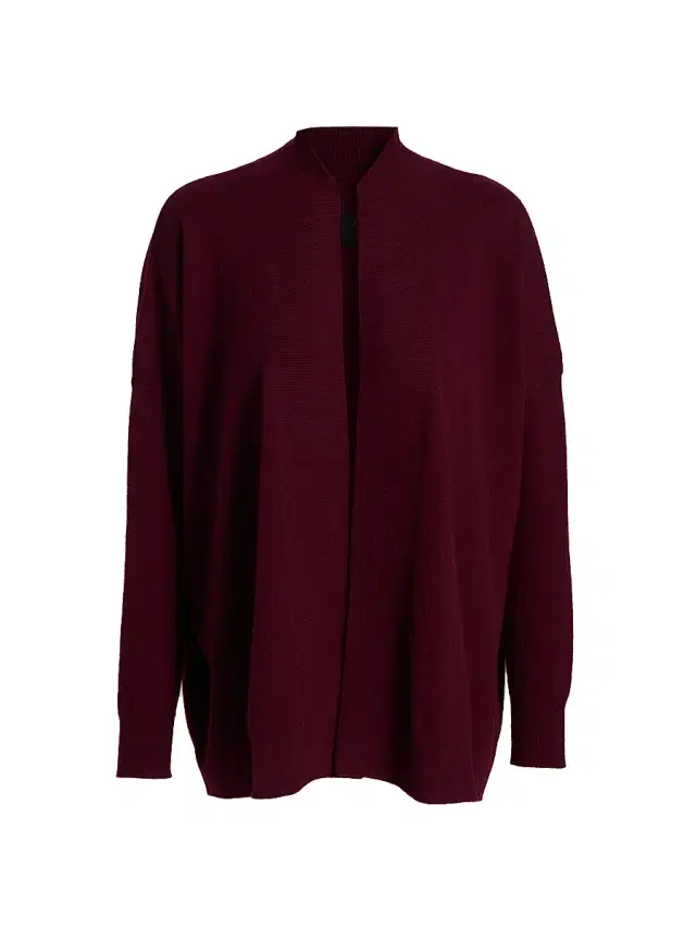 Stellae Dux Women's Cashmere Open-Front Cardigan - Rosewood
