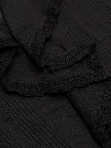 DÔEN Women's Hardy Ruffled Cotton Top - Black - Size XS | Thumbnail 7 DÔEN Women's Hardy Ruffled Cotton Top - Black - Size XS | Thumbnail 7