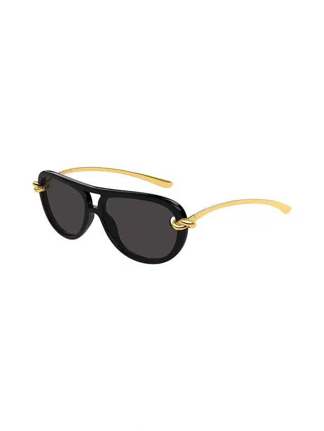 Women's Knot 58MM Aviator Sunglasses - Black