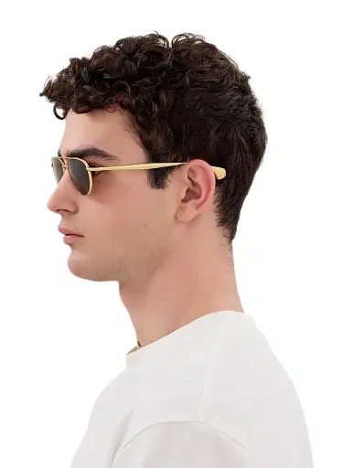 Bottega Veneta Women's Fin 56MM Aviator Sunglasses - Gold | Thumbnail 3 Bottega Veneta Women's Fin 56MM Aviator Sunglasses - Gold | Thumbnail 3