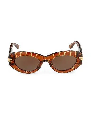 Bottega Veneta Women's Curvy Bold Ribbon 51MM Cat-Eye Sunglasses | Thumbnail 2 Bottega Veneta Women's Curvy Bold Ribbon 51MM Cat-Eye Sunglasses | Thumbnail 2