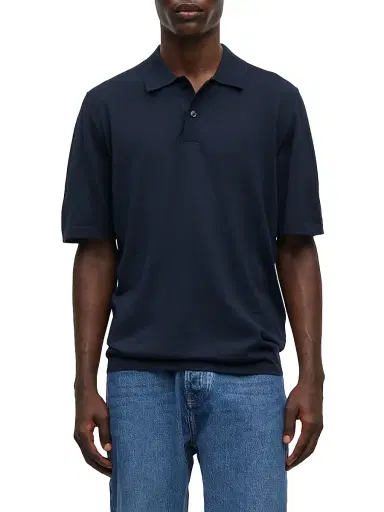 Samsoe Samsoe Men's Sarowan Wool-Blend Knit Polo Shirt - Salute | Thumbnail 3