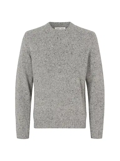 Samsoe Samsoe Men's Sanataniel Wool-Blend Crewneck Sweater - Grey Melange | Thumbnail 1 Samsoe Samsoe Men's Sanataniel Wool-Blend Crewneck Sweater - Grey Melange | Thumbnail 1