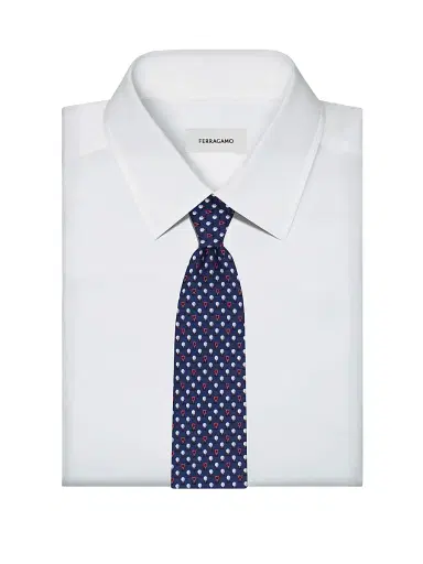 Ferragamo Men's Albatross Golf Silk Tie | Thumbnail 2 Ferragamo Men's Albatross Golf Silk Tie | Thumbnail 2