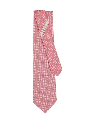 Ferragamo Men's Ada Gancio Woven Silk Tie | Thumbnail 3