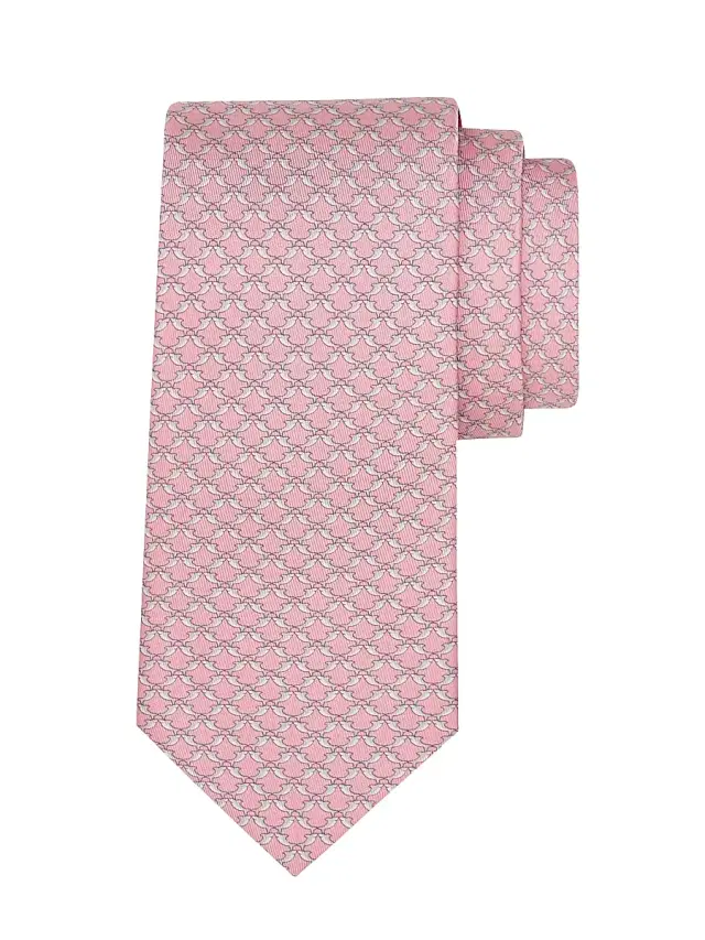 FERRAGAMO Men's Achille Silk Tie - Rosa