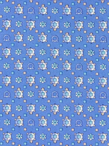 Ferragamo Men's Nuga Silk Turtle Tie | Thumbnail 4