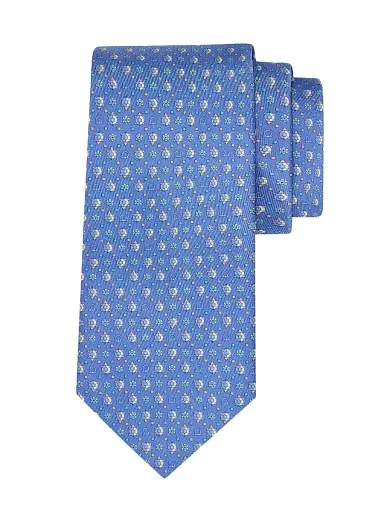 Ferragamo Men's Nuga Silk Turtle Tie | Thumbnail 1