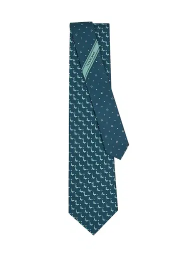 Ferragamo Men's Alicia Silk Seal Tie | Thumbnail 3