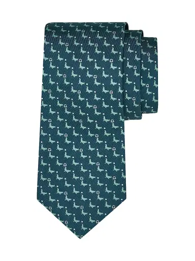 Ferragamo Men's Alicia Silk Seal Tie | Thumbnail 1