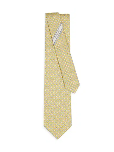 Ferragamo Men's Alda Animal-Print Silk Tie | Thumbnail 3
