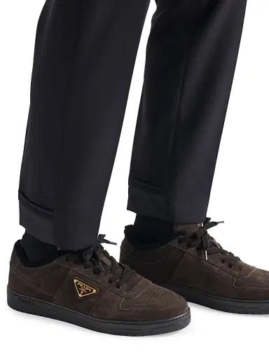 Prada Men's Downtown Suede Sneakers - Dark Brown | Thumbnail 5