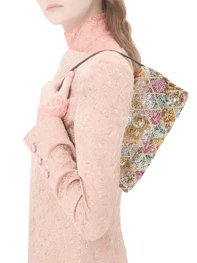 Valentino Garavani Women's Vain Soft Small Top Handle Bag with Rhombelle Embroidery - Multicolored | Thumbnail 7 Valentino Garavani Women's Vain Soft Small Top Handle Bag with Rhombelle Embroidery - Multicolored | Thumbnail 7