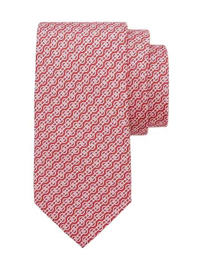 Men's Trofeo Silk Tie - Rosso Rosa