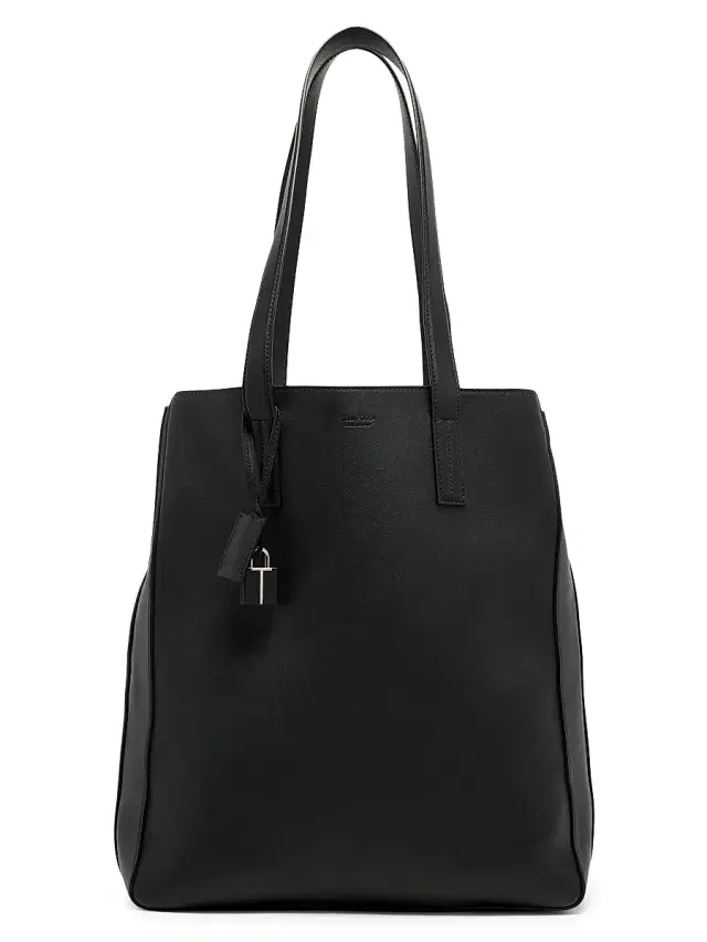 TOM FORD Women's North South Leather Tote Bag - Black