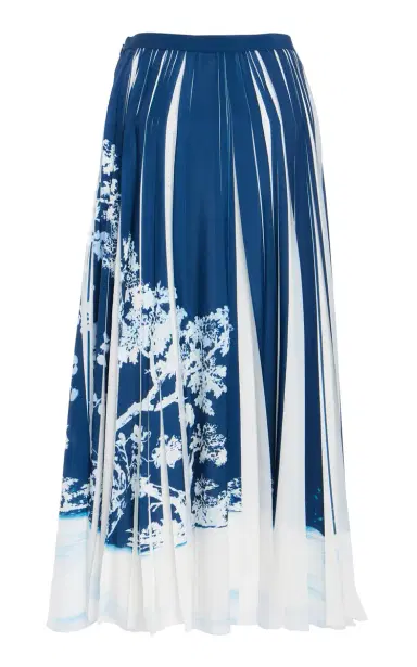 Erdem Pleated Poplin Midi Skirt | Thumbnail 2