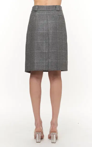 DES_PHEMMES Houndstooth Wrap Skirt | Thumbnail 4