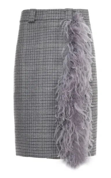 DES_PHEMMES Houndstooth Wrap Skirt | Thumbnail 1