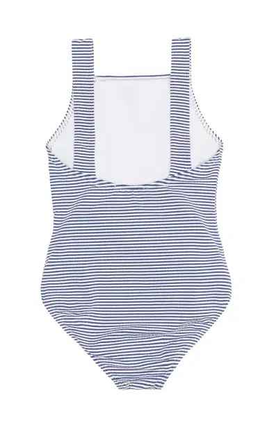 Minnow Girls Harbor Stripe Tie-Front One Piece | Thumbnail 2