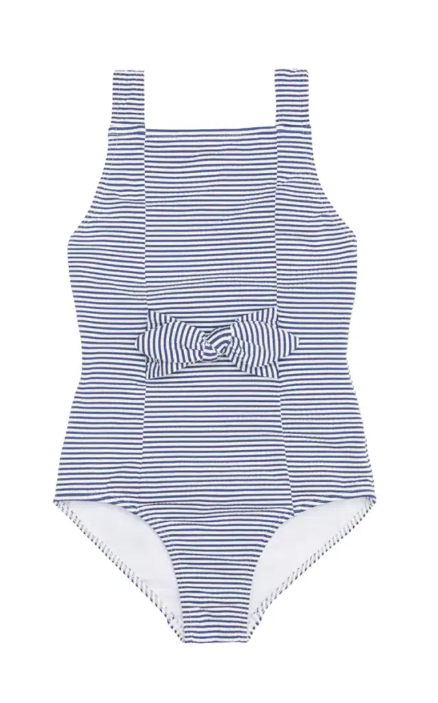Minnow Girls Harbor Stripe Tie-Front One Piece