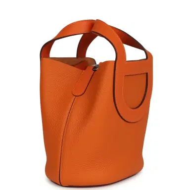 HERMÈS Hermes In-The-Loop 18 Orange Clemence and Swift Palladium Hardware | Thumbnail 2 HERMÈS Hermes In-The-Loop 18 Orange Clemence and Swift Palladium Hardware | Thumbnail 2