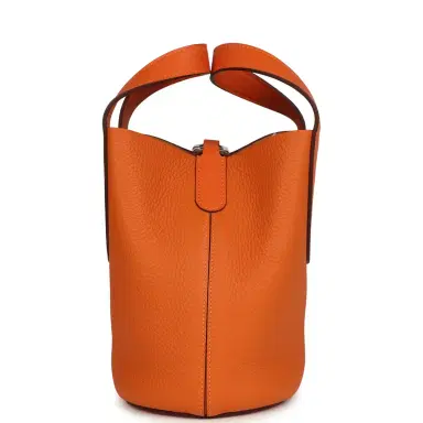 HERMÈS Hermes In-The-Loop 18 Orange Clemence and Swift Palladium Hardware | Thumbnail 3 HERMÈS Hermes In-The-Loop 18 Orange Clemence and Swift Palladium Hardware | Thumbnail 3