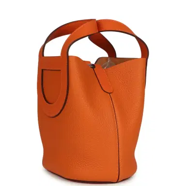 HERMÈS Hermes In-The-Loop 18 Orange Clemence and Swift Palladium Hardware | Thumbnail 4 HERMÈS Hermes In-The-Loop 18 Orange Clemence and Swift Palladium Hardware | Thumbnail 4