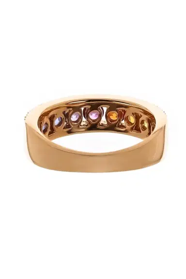 LISA NIK Rainbow Sapphire Band Ring | Thumbnail 5