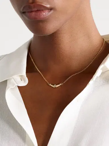 L’Atelier Nawbar Karma 18-karat Yellow And White Gold Diamond Necklace | Thumbnail 2