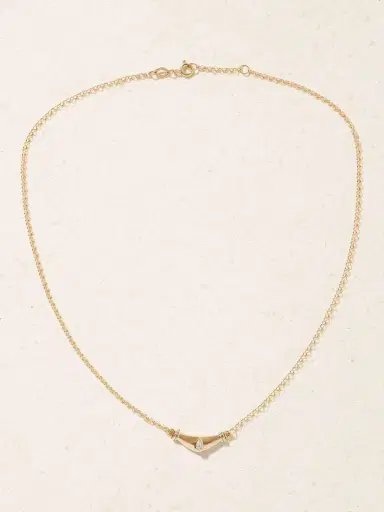 L’Atelier Nawbar Karma 18-karat Yellow And White Gold Diamond Necklace | Thumbnail 4