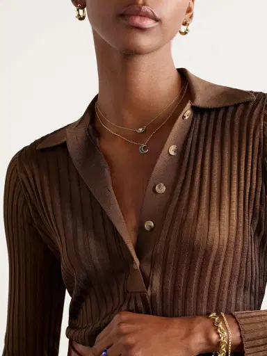 L’Atelier Nawbar Bloop Moon 18-karat Gold, Topaz And Diamond Necklace | Thumbnail 5 L’Atelier Nawbar Bloop Moon 18-karat Gold, Topaz And Diamond Necklace | Thumbnail 5