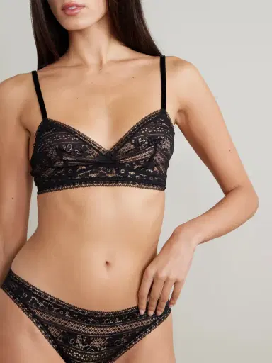 Eres Intrigue Leavers Lace Soft-cup Triangle Bra | Thumbnail 2 Eres Intrigue Leavers Lace Soft-cup Triangle Bra | Thumbnail 2