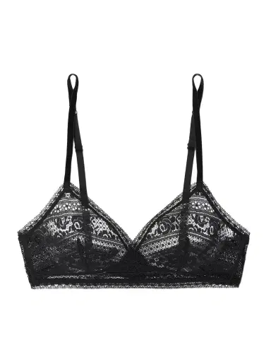 Eres Intrigue Leavers Lace Soft-cup Triangle Bra | Thumbnail 1 Eres Intrigue Leavers Lace Soft-cup Triangle Bra | Thumbnail 1