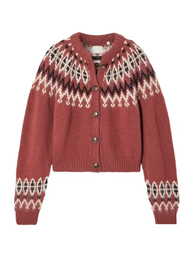 Clarke Fair Isle Wool-blend Cardigan