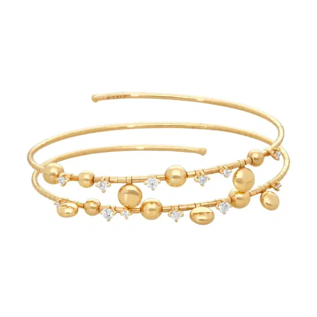 MATTIA CIELO Mattia Cielo Rugiada Gocce 18K Rose Gold & Titanium Diamond Wrap Bracelet by The Solist