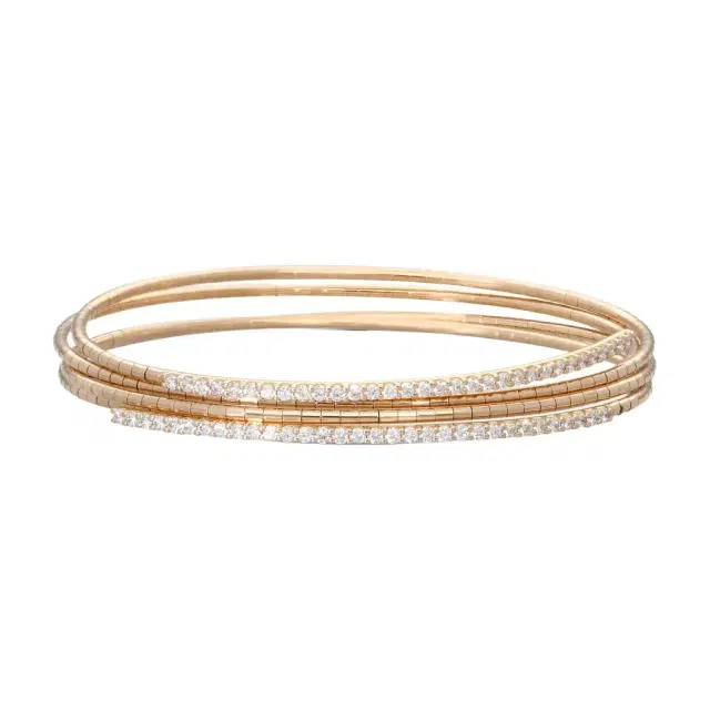 MATTIA CIELO Mattia Cielo Rugiada Tennis 18K Rose Gold & Titanium Diamond Wrap Bracelet by The Solist