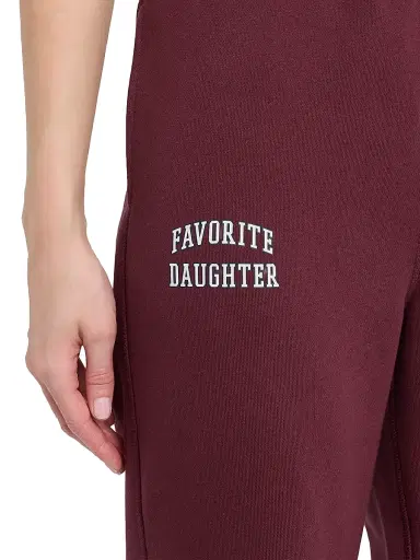 Favorite Daughter Women's The Collegiate Joggers - Coffee Gardenia | Thumbnail 11