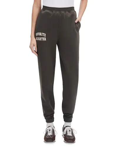 Favorite Daughter Women's The Collegiate Joggers - Coffee Gardenia | Thumbnail 4