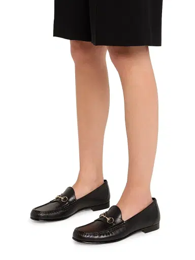 Gucci Women's Betis Glam Leather Bit Loafers - Black - Size 11.5 | Thumbnail 2