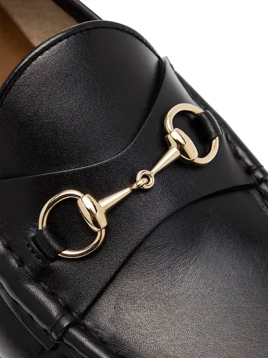 Gucci Women's Betis Glam Leather Bit Loafers - Black - Size 11.5 | Thumbnail 4