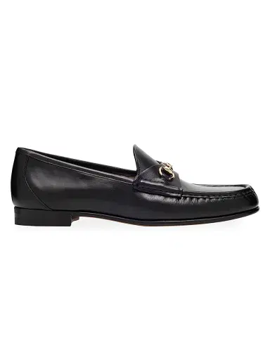 Gucci Women's Betis Glam Leather Bit Loafers - Black - Size 11.5 | Thumbnail 1