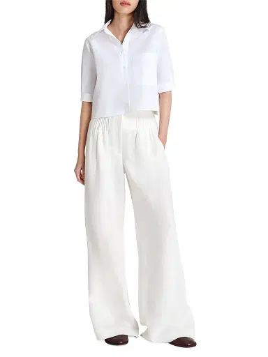 TWP Women's Short Lived Cropped Shirt - White - Size XL | Thumbnail 2 TWP Women's Short Lived Cropped Shirt - White - Size XL | Thumbnail 2