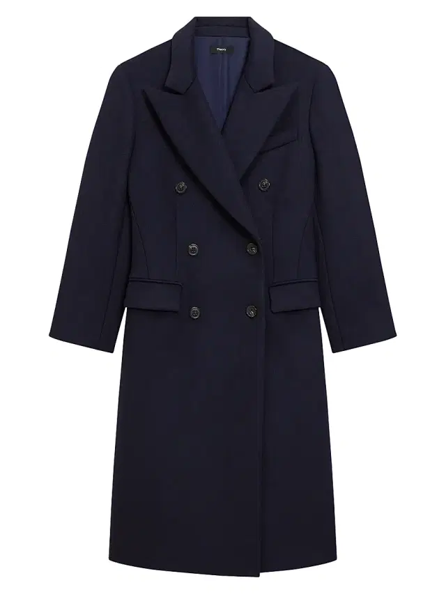 Theory Women's Double-Breasted Wool-Blend Coat - Baltic