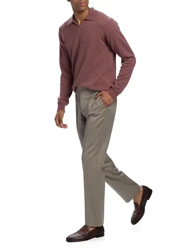 Saks Fifth Avenue Men's COLLECTION Basic Wool Dress Trousers | Thumbnail 2 Saks Fifth Avenue Men's COLLECTION Basic Wool Dress Trousers | Thumbnail 2