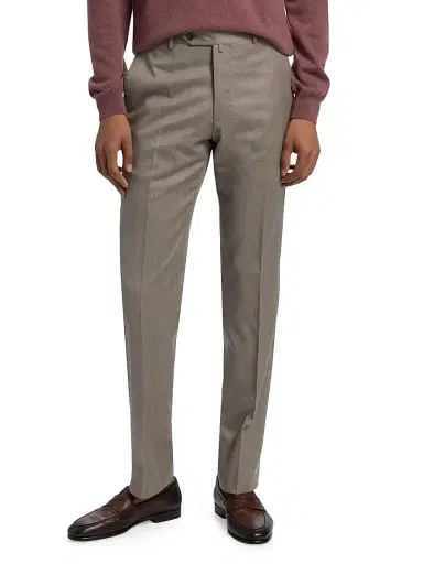 Saks Fifth Avenue Men's COLLECTION Basic Wool Dress Trousers | Thumbnail 3 Saks Fifth Avenue Men's COLLECTION Basic Wool Dress Trousers | Thumbnail 3